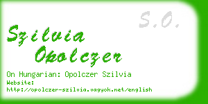 szilvia opolczer business card